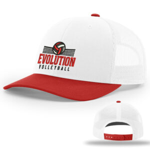 Clinton Evolution VB Richardson Pro Crown combo color Mesh Back Adjustable back cap-White/Red