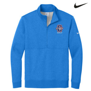 Camanche Golf Nike Club Fleece Sleeve Swoosh 1/2-Zip Men-Light Game Royal Heather