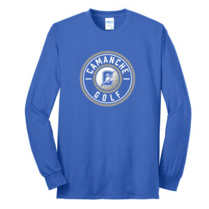 Camanche Golf Unisex Cotton Long Sleeve Tee-Royal