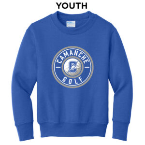 Camanche Golf Youth Fleece Crewneck Sweatshirt-Royal