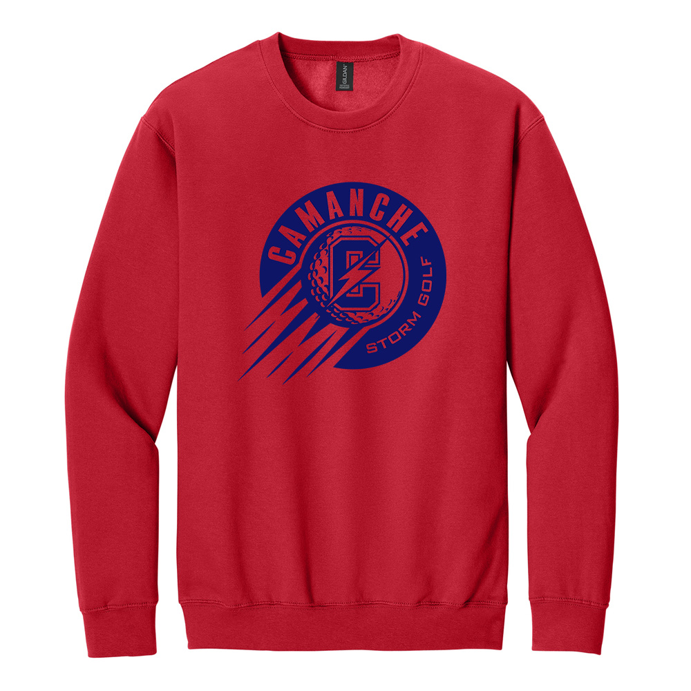 Camanche Golf Gildan Unisex Softstyle Crewneck Sweatshirt-Red
