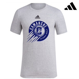 Camanche Golf Adidas Fresh Badge of Sport short sleeve ringspun cotton Tee – Medium Grey Heather (M-4x)