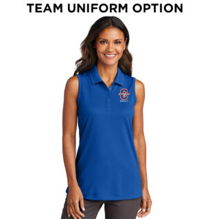 Camanche Golf Port Authority Ladies Dry Zone UV Micro-Mesh Sleeveless Polo-True Royal TEAM UNIFORM OPTION