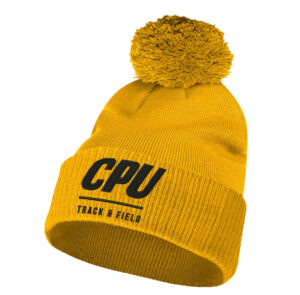 CPU Track Field Adidas Solid Cuffed Pom Beanie Stocking Cap – Gold