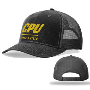 CPU Track Field Richardson Hawthorne Trucker Mesh Back Adjustable back cap-Black