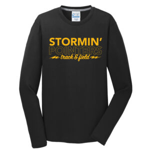 CPU Track Field Unisex Long Sleeve Essential Blended Performance Tee-Black