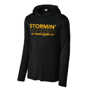 CPU Track Field Sport-Tek Men Posi-UV Pro Long Sleeve Hoodie Tee-Black