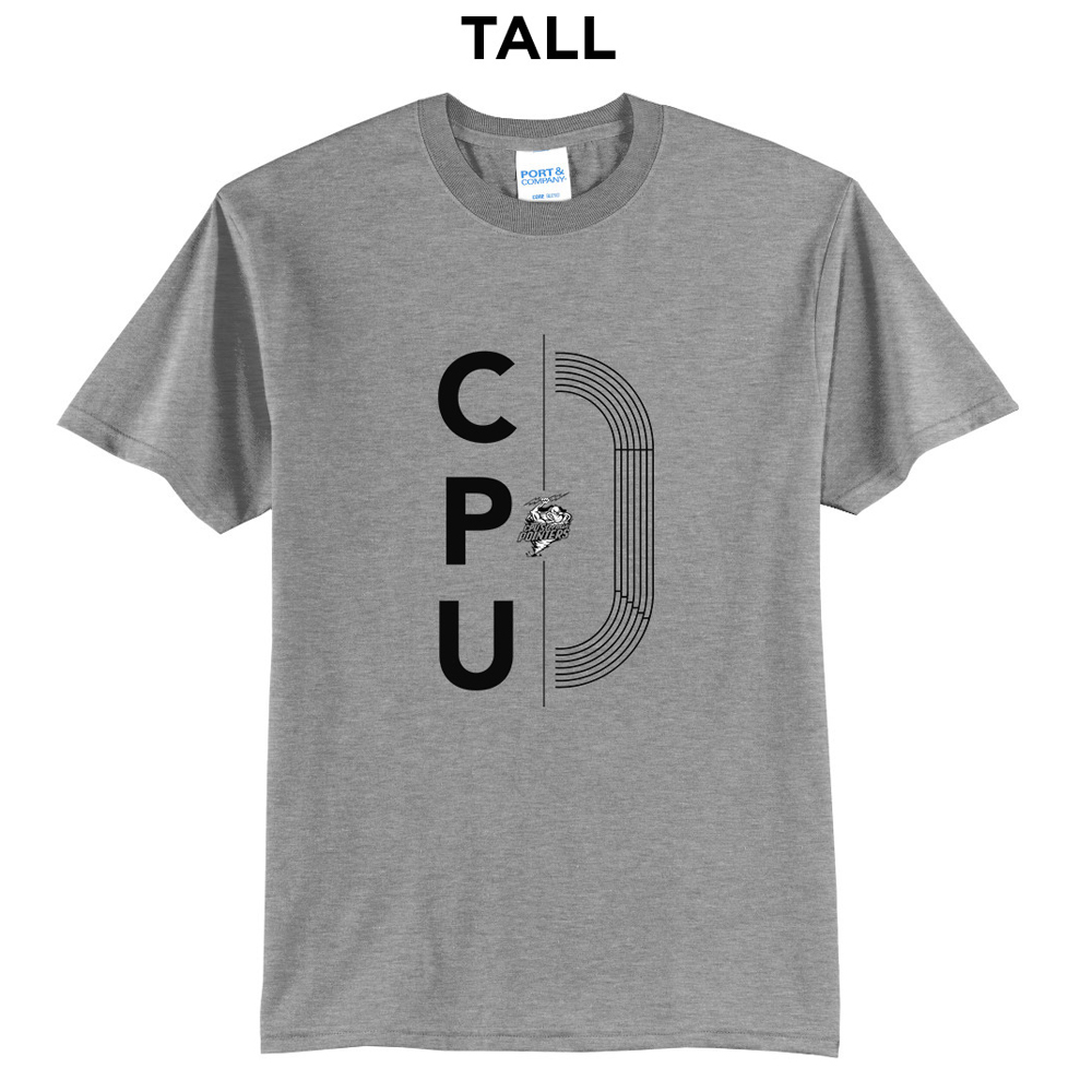 CPU Track Field Tall Short Sleeve Tee-Grey