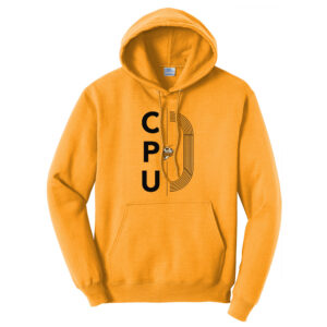 CPU Track Field Unisex Fleece Hooded Sweatshirt-Gold