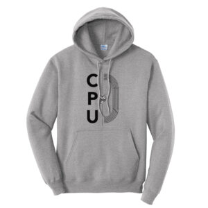 CPU Track Field Unisex Fleece Hooded Sweatshirt-Athletic Heather