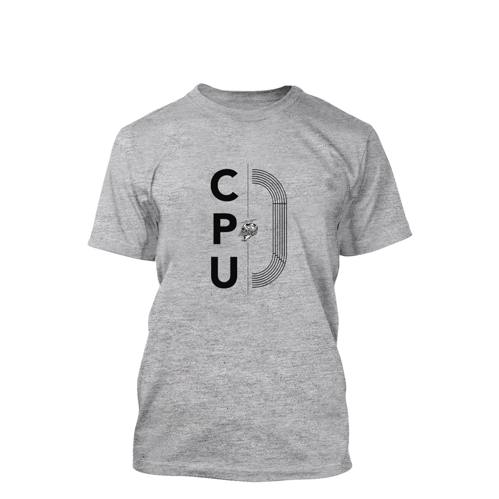CPU Track Field Unisex Short Sleeve Tee-Athletic Heather