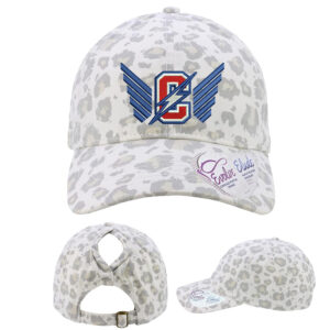 Camanche Track Field Infinity Her Women’s Garment-Washed Fashion Print Cap -Snow Leopard