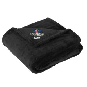 Camanche Track Field Port Authority Oversized Ultra Plush Blanket 60X85-Black