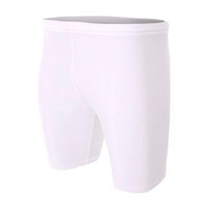 Camanche Track Field Moisture wicking 8″ four-way stretch Compression Short -White