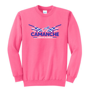 Camanche Track Field Unisex Fleece Crewneck Sweatshirt-Neon Pink