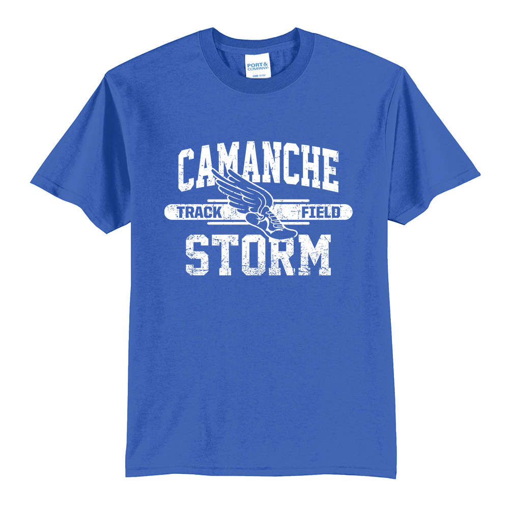 Camanche Track Field Unisex Short Sleeve Tee-Royal