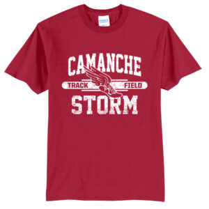 Camanche Track Field Unisex Short Sleeve Tee-Red