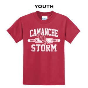 Camanche Track Field Youth Short Sleeve Tee-Red