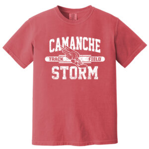 Camanche Track Field Unisex Comfort Colors Pigment Dyed Short Sleeve Shirt-Crimson