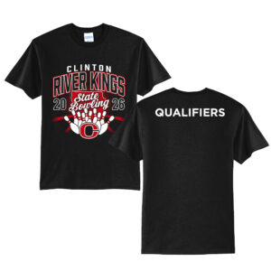 River King State Bowling Unisex Short Sleeve Tee-Black