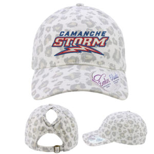 STORM Infinity Her Women’s Garment-Washed Fashion Print Cap- Snow Leopard