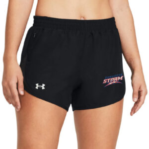 STORM Under Armour UA Fly-By Women’s 3″ Shorts-Black/White