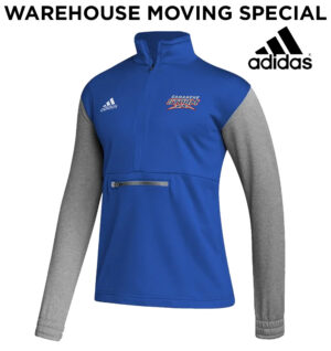 STORM Adidas Team Issue Men color block 1/4 zip pullover -Team Royal/Grey (L-3x)