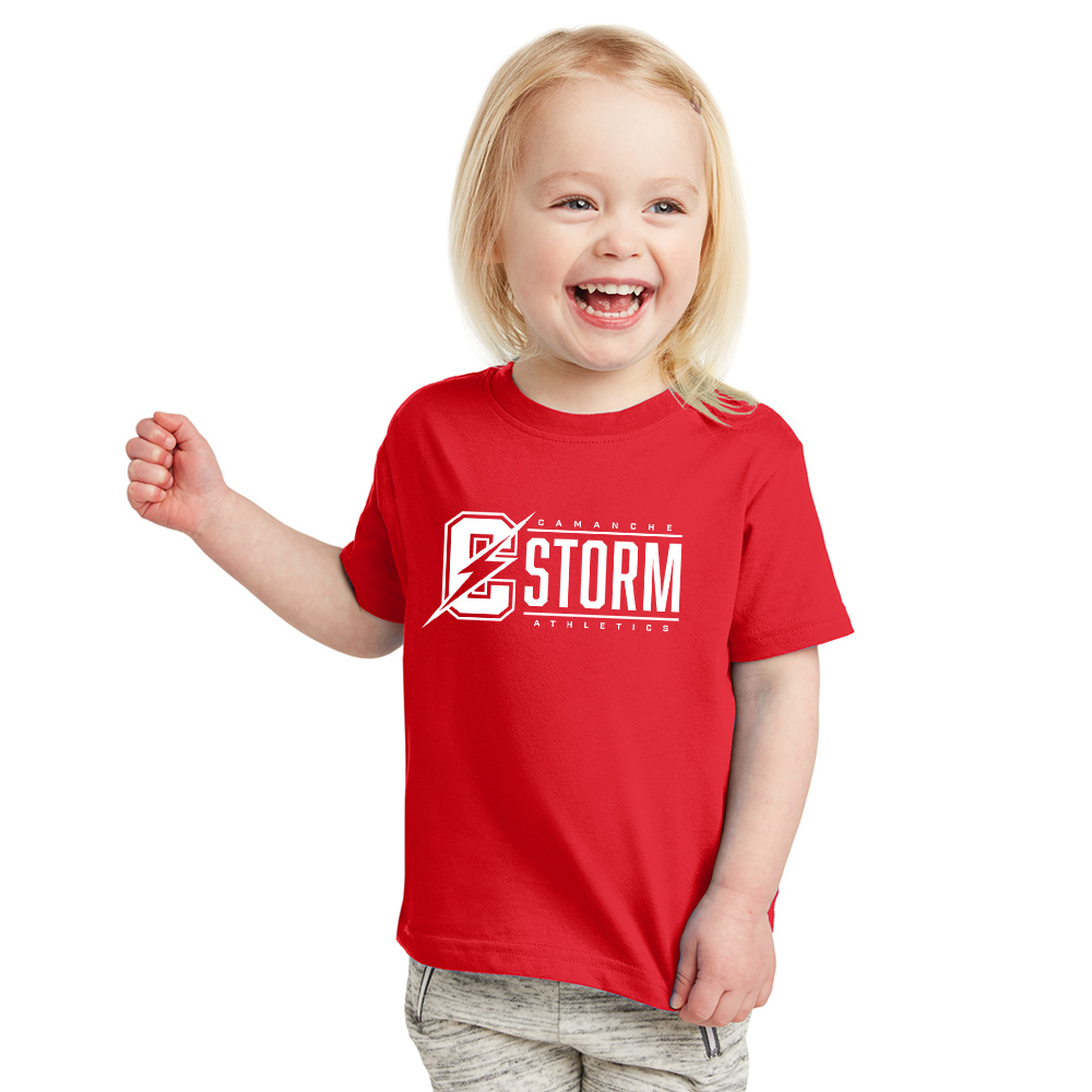 STORM Rabbit Skins Fine Jersey Toddler T-Shirt-Red