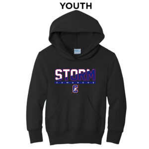 STORM Youth Fleece Hooded Sweatshirt-Black