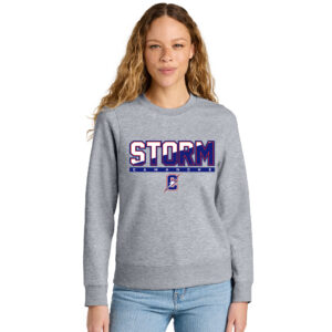 STORM District Women VIT Fleece Crew-Light Heather Grey