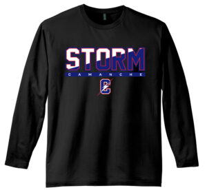STORM District Made Mens Perfect Weight Long Sleeve Crew Tee-Black