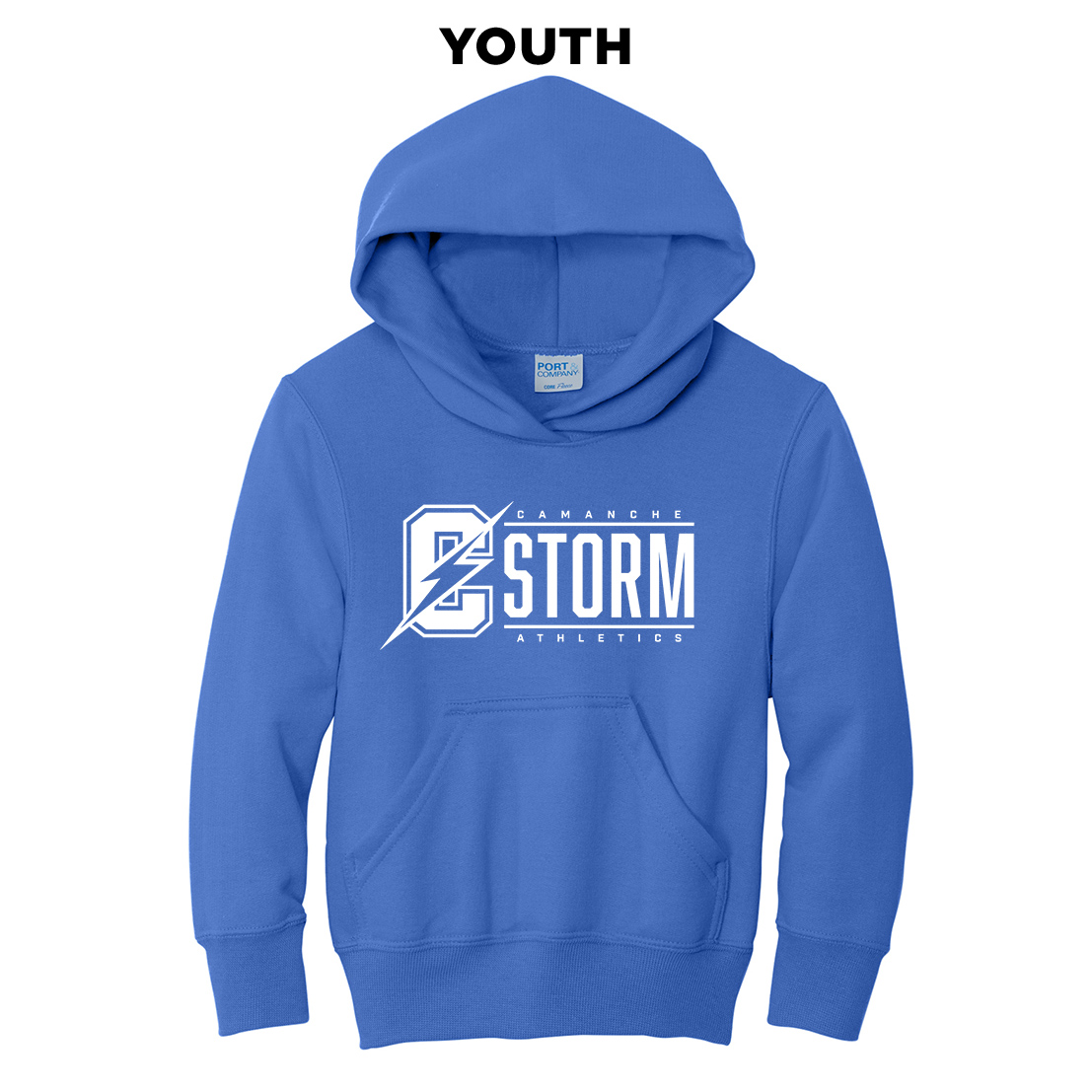 STORM Youth Fleece Hooded Sweatshirt-Royal