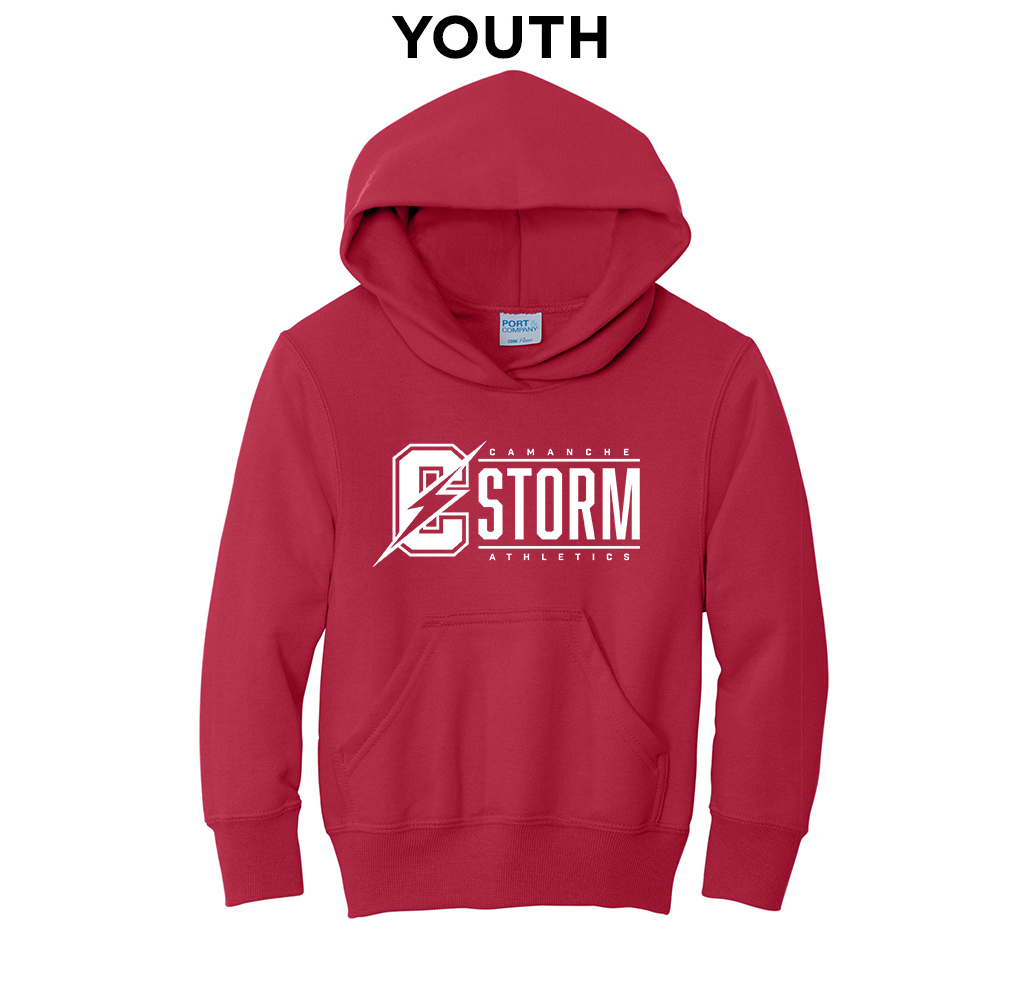 STORM Youth Fleece Hooded Sweatshirt-Red