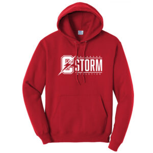 STORM Unisex Fleece Hooded Sweatshirt-Red