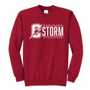 STORM Unisex Fleece Crewneck Sweatshirt-Red