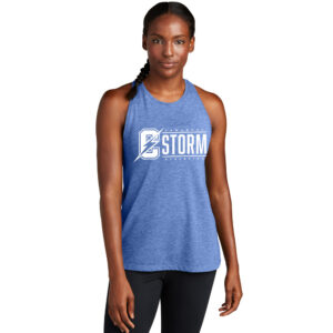 STORM Sport-Tek Ladies PosiCharge Tri-Blend Wicking Tank-True Royal Heather