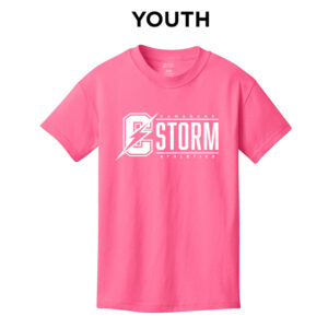 STORM Youth Short Sleeve Tee-Neon Pink