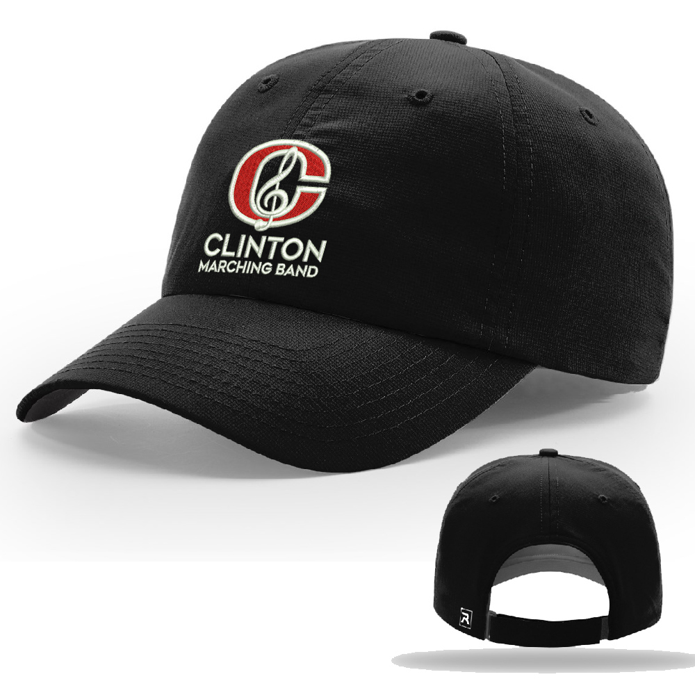 Clinton Marching Band Richardson Unstructured R-Active Lite Adjustable Cap-Black