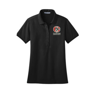 Clinton Marching Band Port Authority Ladies Stretch Pique Polo-Black