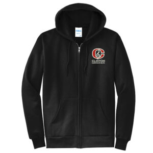 Clinton Marching Band Unisex Classic Full-Zip Hooded Sweatshirt-Black