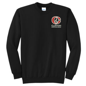 Clinton Marching Band Unisex Core Fleece Crewneck Sweatshirt-Black