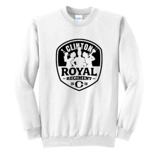 Clinton Marching Band Unisex Fleece Crewneck Sweatshirt-White
