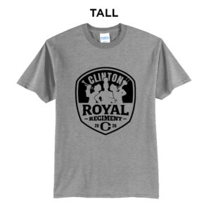 Clinton Marching Band Tall Cotton Short Sleeve Tee-Grey