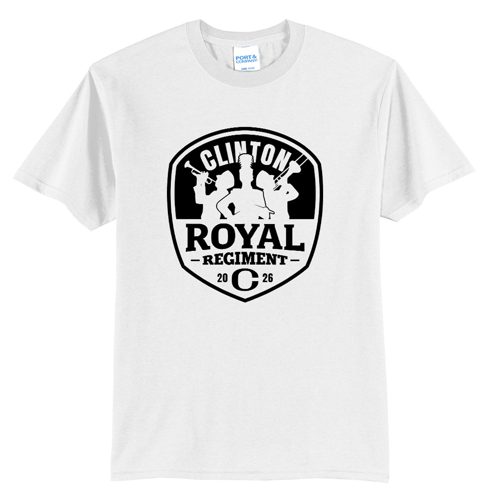 Clinton Marching Band Unisex Short Sleeve Tee-White