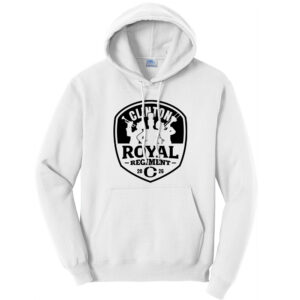 Clinton Marching Band Unisex Fleece Hooded Sweatshirt-White