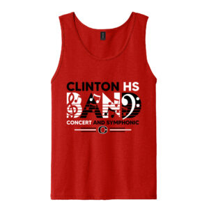 Clinton Marching Band Ultra Cotton Tank Top Adult-Red