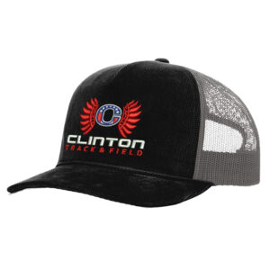 Clinton Track Field Richardson Troutdale Corduroy Cap – Split Color-Black/Charcoal