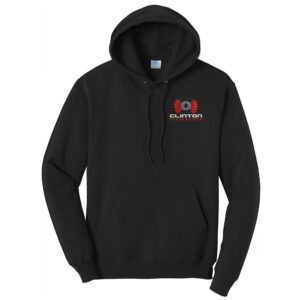 Clinton Track Field Unisex Classic Core weight Cozy Pullover Hooded Sweatshirt-Black