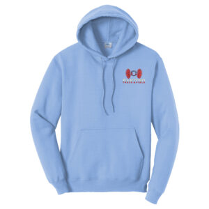 Clinton Track Field Unisex Classic Core weight Cozy Pullover Hooded Sweatshirt-Light blue
