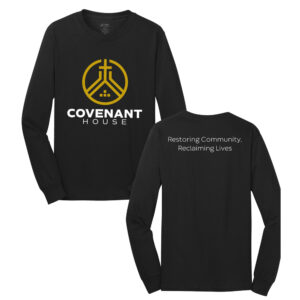 Covenant House Unisex Cotton Long Sleeve Tee-Black